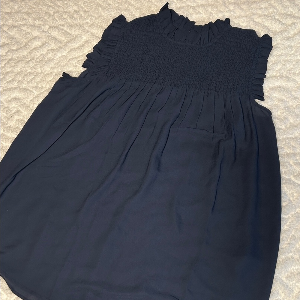 Elegant Navy Sleeveless Top